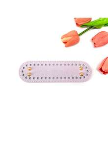 5.5*18.5cm Oval Knitted Bag Bottom Leather Patch, Handmade Base Suitable For Crochet Bag DIY - Multicolor - View 18