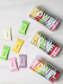 Khăn giấy du lịch, dùng một lần, dạng nén, đóng gói riêng lẻ, hộp nhiều màu, khăn mặt bằng cotton dày và lớn hơn, tiện dụng cho sử dụng hàng ngày tại nhà và khi cắm trại ngoài trời. - Nhiều màu - Xem 3