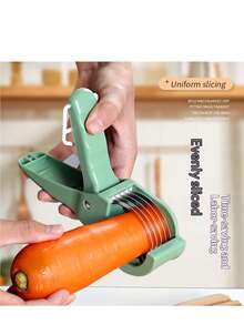 1 cái dụng cụ thái rau củ quả bằng thép không gỉ Simple Home. Chất liệu thép không gỉ, thái nhanh và đều. Thích hợp cho nấu ăn/làm salad/chuẩn bị bữa ăn hàng ngày/nấu các món ăn nhẹ. Dụng cụ cắt cầm tay đa năng, thái được dưa chuột/chuối/hành tây/ớt. Có thể rửa bằng máy rửa chén. Thích hợp làm quà tặng Ngày của Mẹ, Ngày của Cha, đồ dùng cần thiết cho nhà bếp năm mới. - Nhiều màu 1 - Xem 8