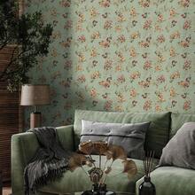 Vintage Floral Wallpaper Peel And Stick Mid Century Antique Flower Wall Paper Vinyl Roll For Bedroom Living Room Sticky Removable Floral Contact Paper For Cabinet Drawer 12\X 118\ - 12英寸x118英寸 - 查看 3