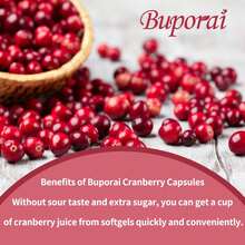 BUPORAI Cranberry 25000mg - With Vitamin C, Protect The Urinary Tract, Kidney Cleanse, Immune Support, Boost Immunity - 120pcs - Một chai - Giai đoạn dùng thử - Xem 8