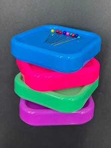 Cross Stitch Magnetic Needle Holder, Craft Organizer, Handmade DIY Tool, Magnetic Needle Inserter, Magnetic Needle Catcher, Cross Stitch Anti-Lost Needle Catcher, Purple/Blue/Green/Pink - Magnetic Needle Box - View 2