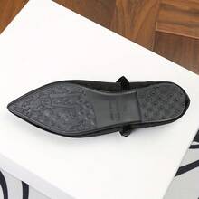 2026 尖头玛丽珍鞋，搭扣式闭合，低鞋面通勤鞋，女士四季皆宜 - 黑色 - 查看 3