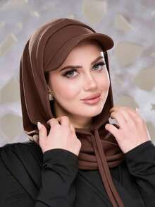 2 chiếc mũ trùm đầu nữ màu trơn - Băng đô thể thao đa năng có dây rút và vành co giãn, thoáng khí, thoải mái, vành rộng thấm hút mồ hôi, mũ thể thao đa chức năng, khăn quàng cổ thời trang tối giản, mũ trùm đầu và vành co giãn. - Nhiều màu - Xem 21