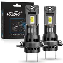 2pcs H7 LED Car Headlight Bulbs Canbus High Power 3570 CSP Chip 100W 30000LM Turbo Fan Auto Lights Mini H7 LED Plug&Play For Cars - A - View 2