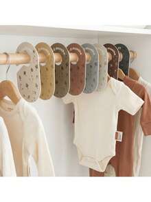 8件套婴儿衣柜分隔板 - 双面衣架收纳架，婴儿服装收纳架，婴儿房衣柜整理架，适合新生儿至2岁男孩女孩，新生儿礼物，房间装饰 - 彩色 - 查看 10