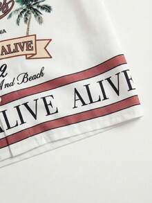 热带度假风男士衬衫，宽松椰树印花上衣，复古洛杉矶图案衬衫，适合美丽的沙滩假期 - 彩色 - 查看 5