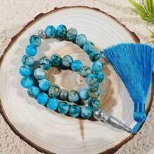 33颗玻璃大花珠，长10厘米，祈祷念珠，赞念珠，伊斯兰祈祷念珠，中东手饰，Zimuslin - 彩色 - 查看 10