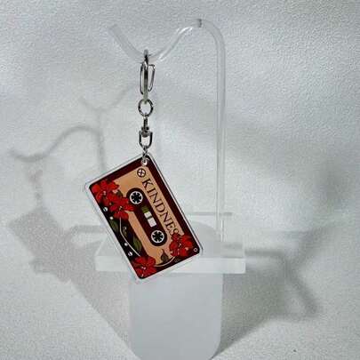 New Acrylic Double-Sided Retro Cassette Tape Pendant, Clothing, Bag, Pants, Keychain Decor Accessories, Nostalgic Creative Ornament, High-Quality Toy, Wear-Resistant/Anti-Fall, Suitable For Desktop Decor, Easter Basket Filler, Easter Gift, Stress Relief Item, Birthday Gift, Perfect Gift, Surprise Toy!