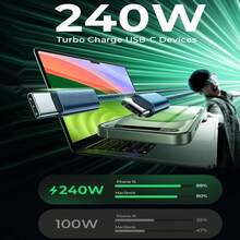 Cáp dữ liệu USB C sang USB C bằng sợi nylon bện hợp kim, cáp sạc nhanh 240W C sang C [3.3FT, 6.6FT, 10FT, 1 gói 3 cái] Cáp sạc nhanh USBC sang USBC loại C, tương thích với Apple 17, 16, 15 Pro Max, Pro, S25, S24, S23, quà tặng Ngày Phụ nữ, sinh nhật, lễ kỷ niệm - Nhiều màu - Xem 2