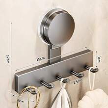 Strong Load-Bearing No Punching Suction Cup Hook Bathroom Wall Mounted Door Hanging Clothes Rack Clothes And Towel Racks - View 8
