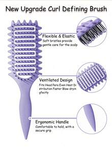 2/5/6/12件套男女通用美发造型梳套装（新款升级卷发造型梳、9排尼龙气垫造型梳、蓬松梳、尖尾梳、边缘梳、喷雾瓶、4个鳄鱼夹、花朵发夹、美发造型梳套装） - 彩色 - 查看 4