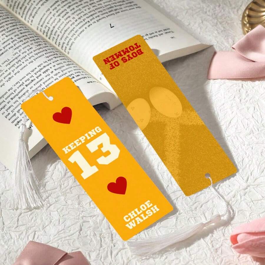 2pcs PET Printed Bookmarks, Exquisite And Beautiful Patterns, Durable And Elegant, Unique Design Suitable For Daily Use Or Collection. The Best Gift For Back To School Season, Whether For Personal Use Or Gifting To Family And Friends, It Is A Unique And Practical Gift Choice, Adding Atmosphere And Fun To Reading Time (Random Color Tassels) - 2PCS - View 1