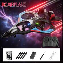 4DRC V32 Schaumstoff Funkfernsteuerung Flugzeuge RC Flugzeuge für Kinder und Erwachsene, RC Flugzeug Kampfjet mit Licht, 360° Looping Kampfjet Spielzeug, Stunt Roll, Flugzeug Spielzeug Geschenke für Kinder Jungen - Schwarz - Übersicht 8
