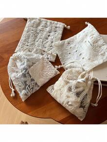 Túi đựng mỹ phẩm thêu ren màu mơ cổ điển nghệ thuật, túi nhỏ một lớp có dây rút, túi đựng đồ, túi đựng đồ dệt jacquard, túi đựng đồ có dây rút dung tích lớn, túi quà tặng, túi đựng đồ dùng du lịch thiết yếu, túi đựng đồ xách tay, quà lưu niệm đám cưới, quà sinh nhật, túi đựng đồ trang điểm, túi đựng mỹ phẩm, túi đựng đồ vệ sinh cá nhân, túi du lịch, đồ dùng cần thiết cho kỳ nghỉ, quà tặng cho phụ nữ - Nhiều màu - Xem 1