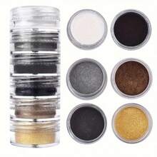 6 couleurs/set Nouveau kit de fabrication de bijoux, poudre de perle, résine, poudre minérale de mica, résine époxy, bijoux de bougie 6 couleurs - Ensemble de 6 poudres de teinture de couleur - Voir 9