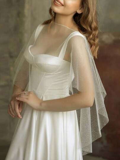 Sparkling Bridal Vest Wedding Jackets Wrap See-Through Bolero For Women Top Short Wedding Shawl Woman Bride Accessories