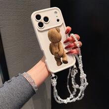 新款创意贝壳挂绳手链手机壳，兼容苹果 17 Pro Max/16/15/14/13/11/14 Pro Max、XR、15、15 Pro、15 Pro Max、16、16 Pro、16 Pro Max - 古董白 - 查看 3