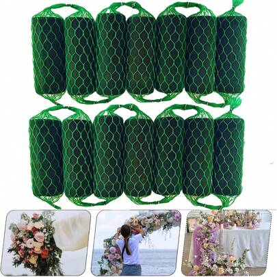 14Pcs Floral Foam Garland 9.2Ft Sponge Blocks Kit, Absorption Flower Holder Arch Door For Wet Dry Fresh Flowers Arrangement For Wedding Garden Home Decor