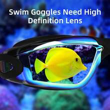 Adult Fitness Swim Goggles Comfortable Fit & View - Aqua & Clear - View 5