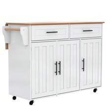 Mobile Storage Islands - White - View 7