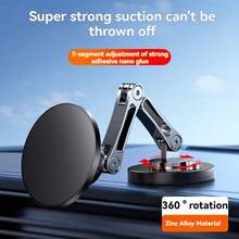 Zinc Alloy Magnetic Car Phone Holder, Touchscreen Dashboard MagSafe Phone Mount, 360° Rotatable Navigation, Mechanical Arm With Strong Technological Sense, Adjustable And Extendable Car Phone Holder - Car Mount - View 4