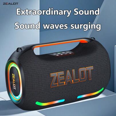  Altavoz Bluetooth inalámbrico ZEALOT ZE41 de 250W, subwoofer portátil, batería grande de 48000mAh, carga rápida, control fácil, iluminación RGB, asa portátil, modo ecualizador, emparejamiento TWS, hasta 8 horas de reproducción. Adecuado para teléfonos inteligentes, tabletas, computadoras y televisores. Admite tarjeta SD, USB, AUX y emparejamiento de altavoces dobles. Aplicable para automóvil, campamento, playa, teatro en casa, escenario, fiesta y regalos. Opción perfecta para amantes de la música, ideal para entretenimiento y fiestas, especialmente adecuado para Halloween.