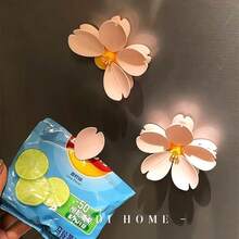 Magnetic Clips, Sakura & Lotus Flower Shaped Bag Clips, Refrigerator Magnets, Food Bag Sealing Clips - Cherry Blossom Sealing Clip - View 5