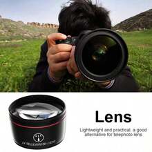 2X Telephoto Lens, Professional High Definition Optical Glass Telephoto Camera Lens, Compatible With Pentax 58mm Mirrorless Cameras - View 5