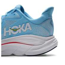 Hoka Women's Lightweight Cushioned Casual Sports Shoes Clifton 10 Running Shoes 1162031-SBLF, Spring/Summer - White/Blue - View 8