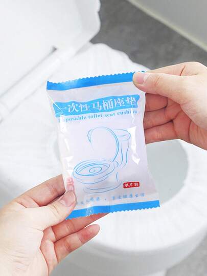 Disposable Toilet Seat Covers With Elastic Band - Hygienic Polyamide Material, Portable & Secure Fit For Travel, Hotels, Public Restrooms - Single-Use Protection Against Germs & Bacteria, Toilet Seat Covers Disposable, Travel Essentials, Lightweight Cover, Highquality Material, Sanitary Cover, Healthconscious Users