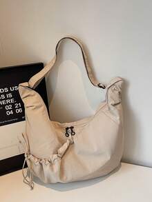 Túi xách nylon thời trang kiểu dáng mới, túi đeo vai xếp ly sang trọng, túi đeo chéo đa năng phong cách thường ngày dành cho nữ, túi cho mẹ. - Nhiều màu - Xem 10