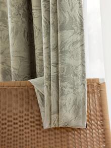 1pc Blackout Thermal Curtain Fabric - 99% UV-Resistant Polyester, Rod Pocket Hanging, Non-Bleachable Plain Weave, Bedroom Art Theme, Coated Blackout Thermal, Noise-Reducing - Ideal For Bedroom, Farmhouse And School Deep Sleep (280g Fabric Weight) - Multicolor - View 8