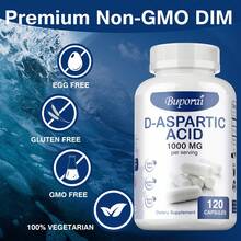 BUPORAI D-Aspartic Acid (DAA) 1000mg - Absorption, Support Brain Function, Boosts Natural Energy, Maintain Vitality, Non-GMO  - 120pcs - One Bottle-trial Stage - View 6