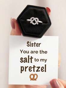 1pc S925 Sterling Silver Sweet Heart Shaped Ring, Fashionable Unique Elegant Finger Ring For Women - Silver - View 6