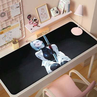 1 tấm lót chuột anime cỡ lớn, chất lượng cao, chống trượt, phù hợp cho gia đình và văn phòng, tấm lót chuột văn phòng cỡ lớn nằm ngang, chơi game thể thao điện tử, viền may chắc chắn, thảm trải bàn, phụ kiện máy tính, chống trượt ổn định, bề mặt nhẵn, theo dõi chuột chính xác, thích hợp làm quà tặng.