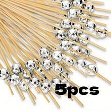 200/100/50/30 que tăm tre màu bạc, tăm cocktail bạc kiểu disco, tăm cupcake bạc thập niên 70 dài 4,72 inch, tăm xiên đồ uống khai vị, tăm xiên thức ăn, thích hợp cho đồ uống, trái cây, thực phẩm, khay đồ nguội, Giáng sinh, đám cưới, tiệc nướng BBQ. - Nhiều màu - Xem 14