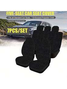 Car Seat Cover Set, Cheetah Print Pattern, Breathable Cushion Protector, Universal Fit For Car Interior Decoration - Multicolor - View 8