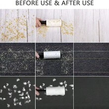 80张/2卷替换装粘毛滚筒纸，适用于去除宠物毛发、粘性绒毛，可用于沙发、衣物、家具和地毯。可去除狗毛、猫毛、动物毛发和绒毛。 - 黏毛替換紙 - 查看 6
