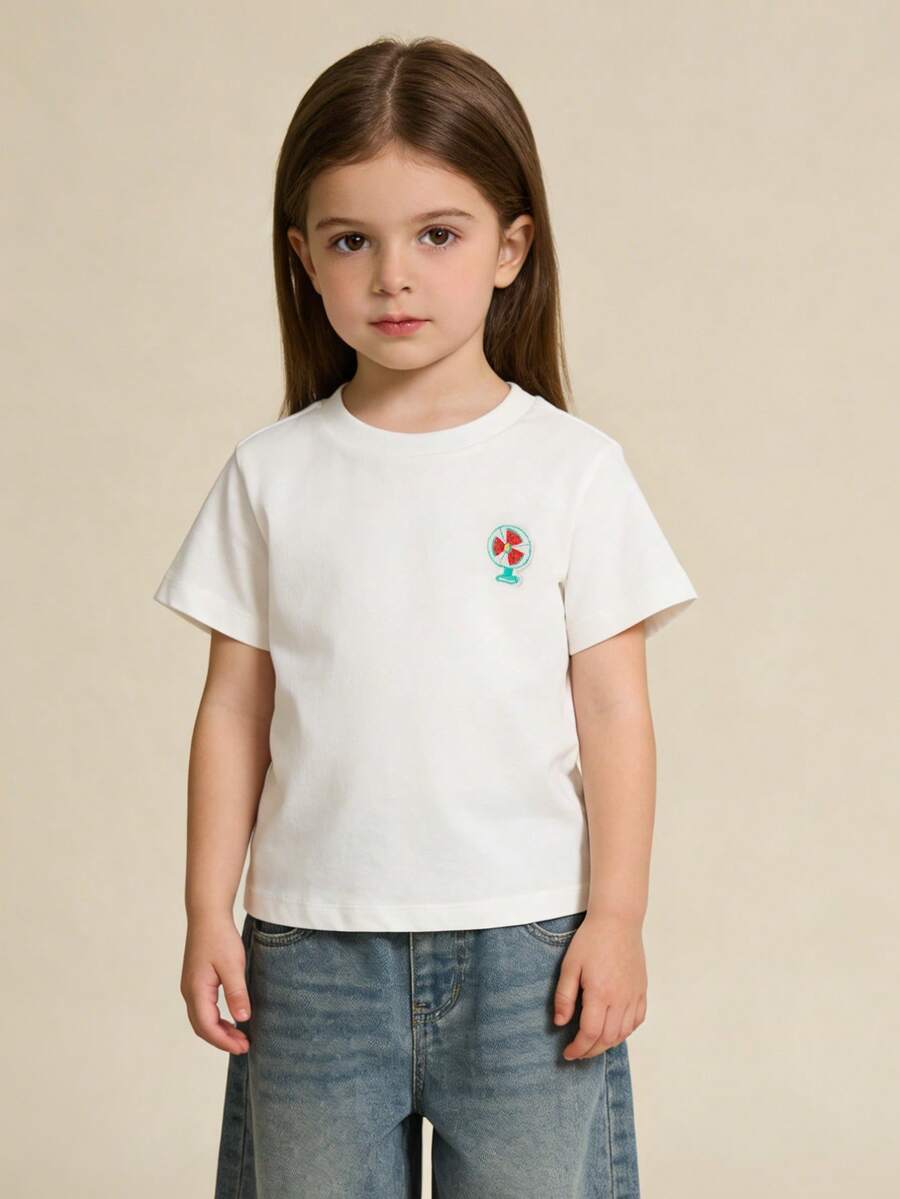 Balabala Unisex Short Sleeve T-Shirt, Classic Round Neck, Breathable Quick-Dry Fabric, Comfortable For Summer Wear - Original White - View 1