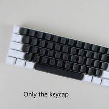 Keycaps Profil OEM Bahan PBT, Warna Campuran Abu-abu Merah Hitam Putih, Cocok untuk Sebagian Besar Keyboard Mekanik dengan Spacebar & Cross Switch 6.25U (Cherry MX Switch), Kompatibel dengan Keyboard Mekanik 61/87/104 Tombol - View 5