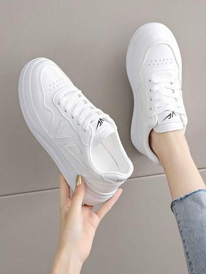 Zapatos De Tenis Casuales Suaves Y Transpirables Para Mujer, Tenis Casuales Transpirables Con Suela Alta Para Mujer, Nuevos zapatos casuales para mujer.Zapatillas deportivas informales para mujer.Zapatos casuales para mujer para el campus.Nude,Tenis Blancos Mujer , Zapatos Blancos Mujer