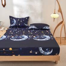 Bộ ga trải giường 3 món in 3D sống động (1 ga trải giường + 2 vỏ gối), chất liệu vải thân thiện với da, không kèm ruột gối, bộ đồ dùng gia đình, có thể giặt máy. - Ai ca - Xem 2