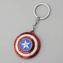 Shield Keychain Fun Rotate Relieve Anxiety Toy Keyring Avengers Car Bag Key Holder - 1 YEAR - View 2