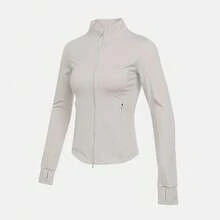 Adidas Women's SLIM KNIT JKT Jacket Knitted Hooded Cardigan KF2665 - Grey - View 1