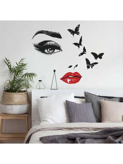 1pc Wall Sticker, Exquisite Black Butterfly Decorative Sticker, PVC Sticker, Removable Self-Adhesive Easy-Tear Sticker. Suitable For Bedroom, Living Room, And Entryway Wall Decoration. Home Decor Stickers To Refresh Your Life. Holiday Decorative Stickers, Birthday And Graduation Gifts.
