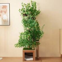 190cm Tall Tree-Shaped Cat Tree With 4 Platforms And A Cat Cave - Made With Pet- Materials, Removable Leaves And Water And Scratch Resistant MDF - Ideal For Cats Who Love To Hide And Climb - 摩卡棕 - 查看 8