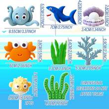 8pcs Purple Mermaid Cake Decorating Kit, Including Seashells, Mermaid Tails, Starfish Decor, Bringing Unparalleled Joy And The Most Beautiful Moments To Your Family And Friends. Bring Dreamy And Gorgeous Decor To Your Party. - Multicolor - View 18