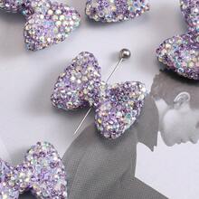 5 piezas de joyería con cuentas de cristal de Rhinestone en forma de moño - Colgante de dije de arcilla polimérica adecuado para pulsera, collar, llavero - 5 piezas - Ver 4