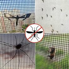 Disponible en múltiples tamaños, antimosquitos, transpirable, malla de ventana autoadhesiva fácil de instalar, repelente de mosquitos de verano, alta transparencia, adecuado para dormitorio, sala de estar - Negro - Ver 5